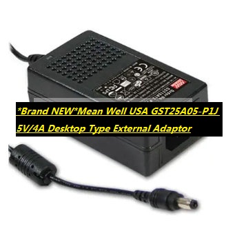 *Brand NEW*Mean Well USA GST25A05-P1J 5V/4A Desktop Type External Adaptor